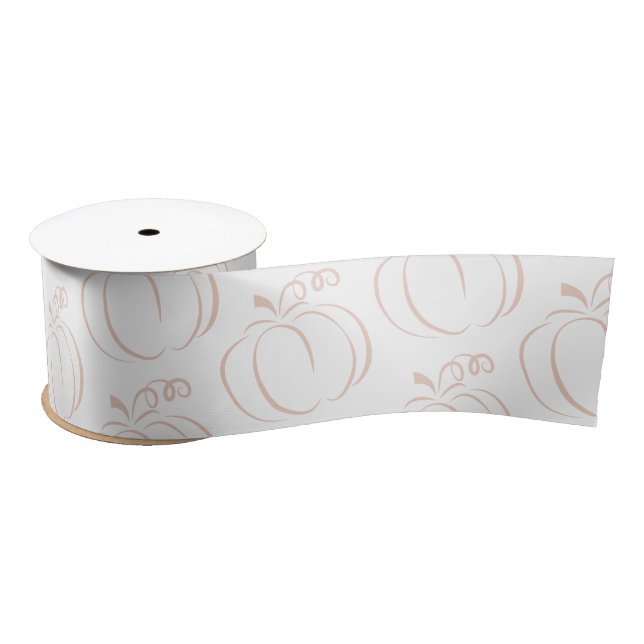 Pumpkin Terracotta Bohemian Earthy Baby Shower Satin Ribbon (Spool)