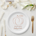 Pumpkin Terracotta Boho Burnt Orange Baby Shower Paper Plate<br><div class="desc">#zazzlemade</div>