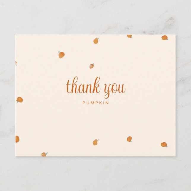 Pumpkin: Thank You Postcard (Front)