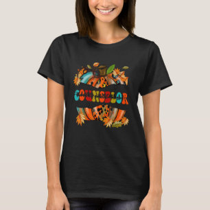 Pumpkin Thankful Grateful Blessed Counselor Autu T-Shirt