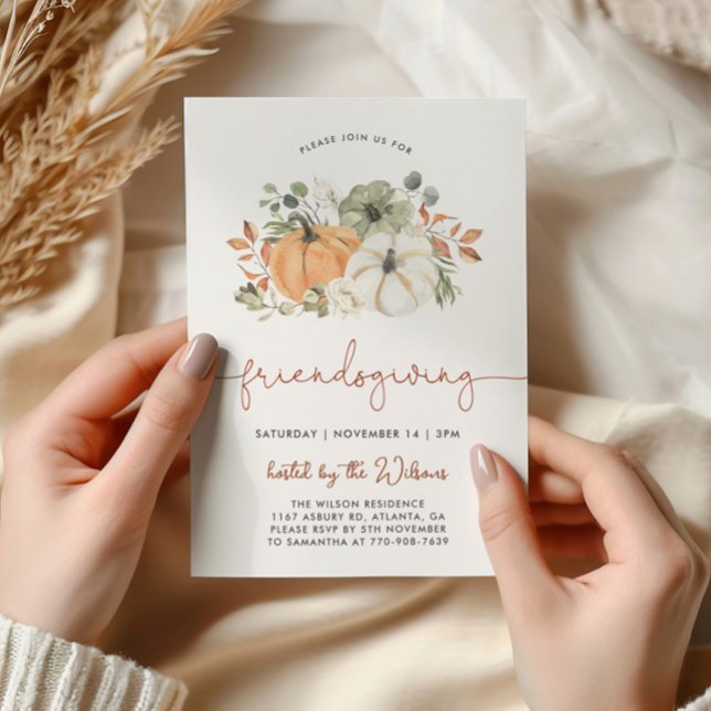 Pumpkin Thanksgiving Dinner Invitation (Creator Uploaded)