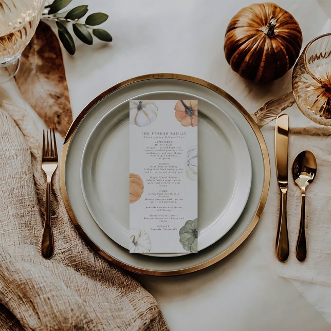 Pumpkin Thanksgiving Dinner Menu (Creator Uploaded)