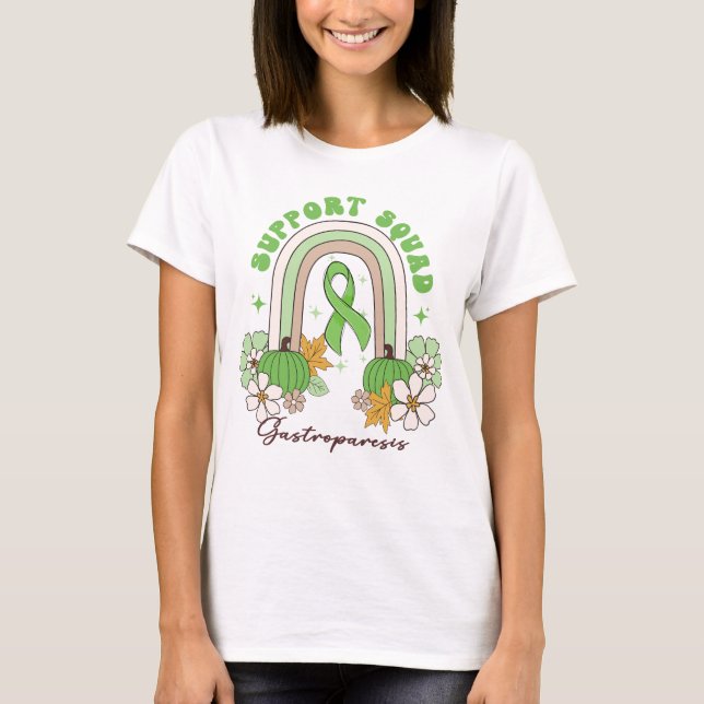 pumpkin Thanksgiving gastroparesis Awareness  T-Shirt (Front)