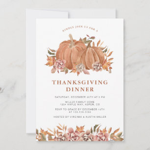 Pumpkin Thanksgiving Invitation