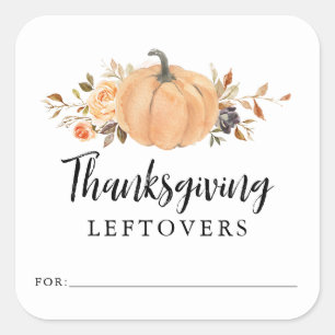 Pumpkin Thanksgiving Leftover Stickers