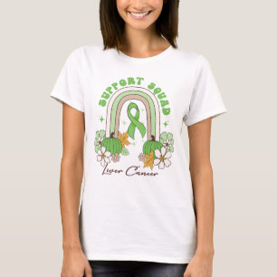 pumpkin Thanksgiving liver cancer Awareness T-Shirt
