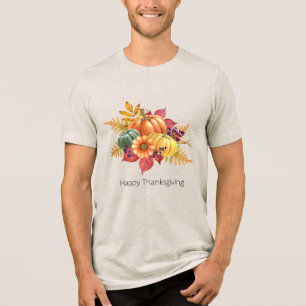 Pumpkin Thanksgiving Men's T-Shirt Tri-Blend Shirt