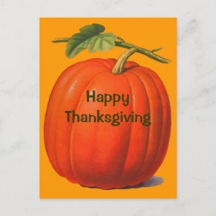 Pumpkin Thanksgiving Postcard