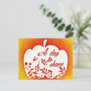 Pumpkin Thanksgiving Postcard