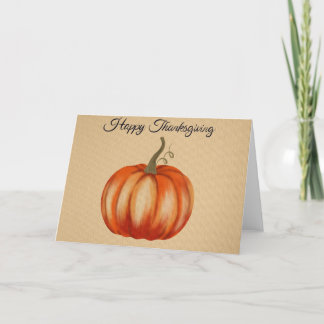 Pumpkin Thanksgiving Thank You Card