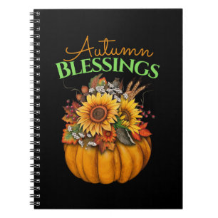 Pumpkin-themed- Autumn Blessings  Notebook