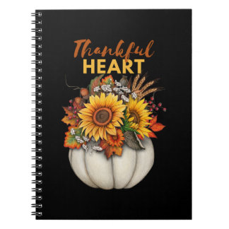 Pumpkin-themed Thankful Heart Notebook