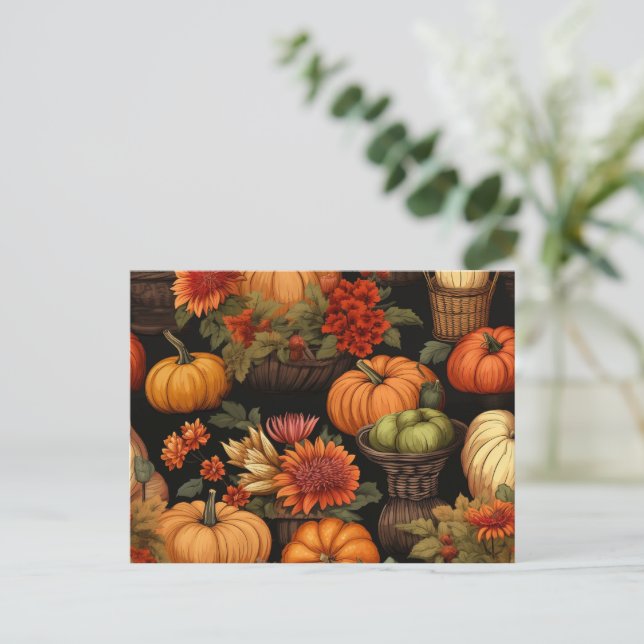 Pumpkin Time, Colours of Autumn, Postcard (Standing Front)