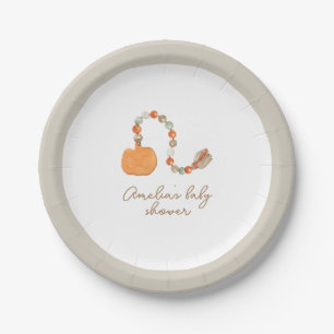 Pumpkin Toy Baby Shower Custom Paper Plate