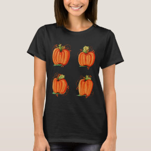 Pumpkin Treat Halloween Orange Fall Handpainted Au T-Shirt