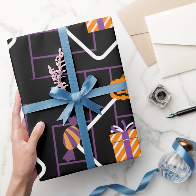 "Pumpkin Treats Halloween Wrapping Paper" Wrapping Paper (Gifting)