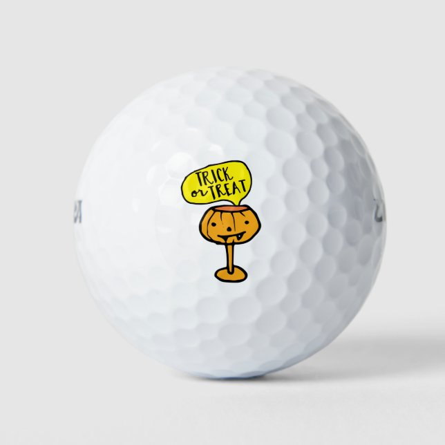 Pumpkin trick and treat  golf balls (Front)