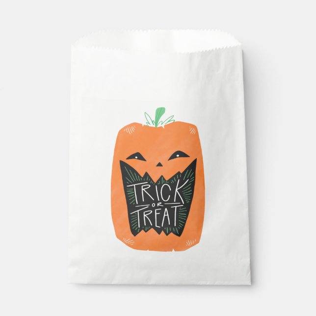 Pumpkin Trick or Treat Halloween Favour Bags (Front)