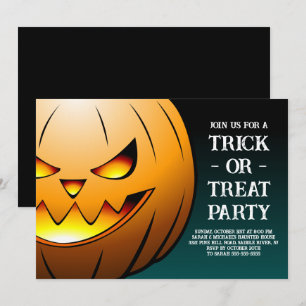 Pumpkin Trick or Treat Party Invitation