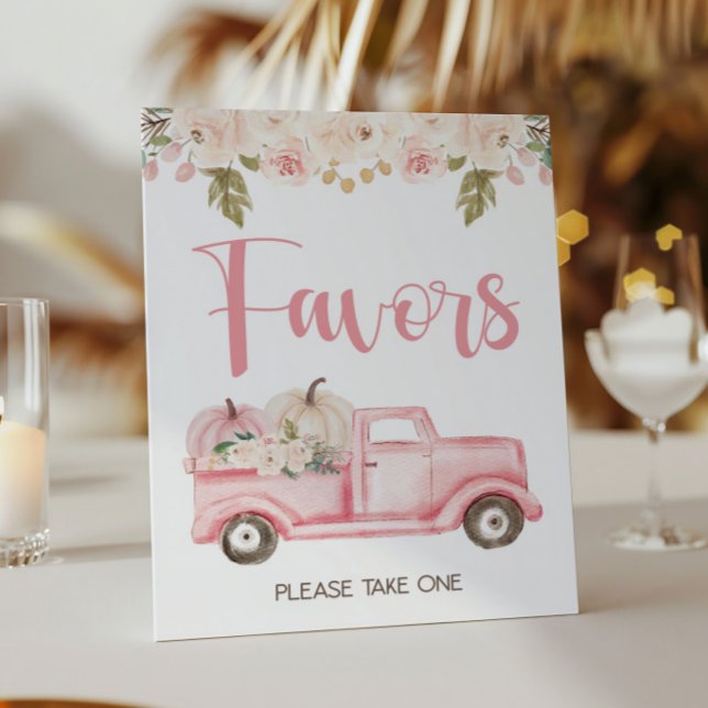 Pumpkin Truck Baby Shower Favours Sign (Creator Uploaded)