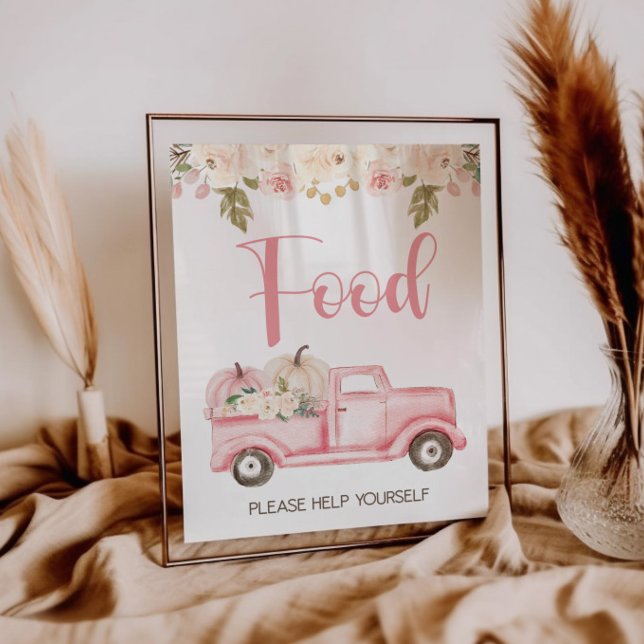 Pumpkin Truck Baby Shower Food Sign (Creator Uploaded)