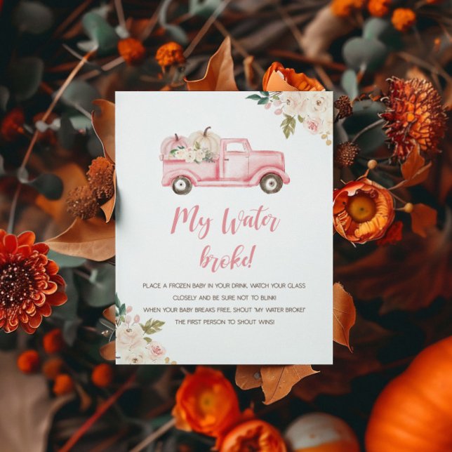 Pumpkin Truck Baby Shower Game Poster (Creator Uploaded)