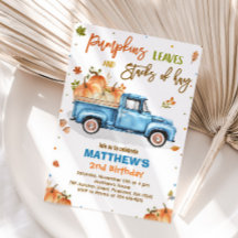 Pumpkin Truck Birthday Party Fall Pumpkin Birthday