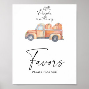 Pumpkin truck - Favours Poster