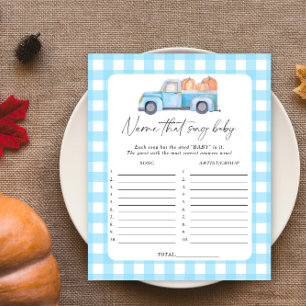 Pumpkin truck - Name that song baby shower game
