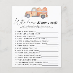 Pumpkin truck - Who knows mummy best game