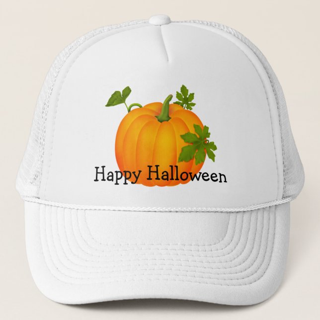 Pumpkin Trucker Hat (Front)