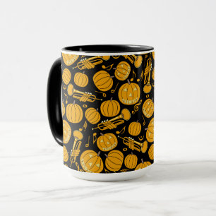 Pumpkin Trumpet Music Notes Mug