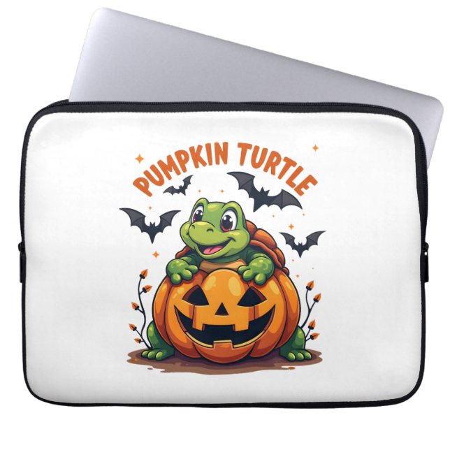 Pumpkin Turtle Laptop Sleeve (Front)