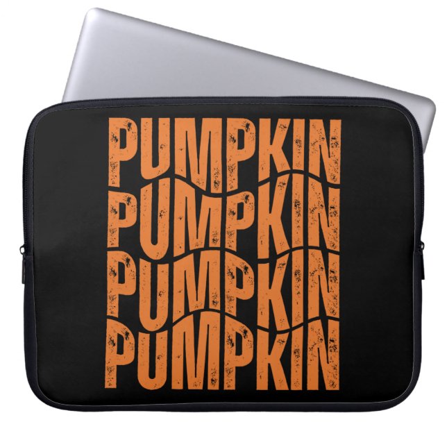 PUMPKIN TYPOGRAPHY GIFT LAPTOP SLEEVE (Front)