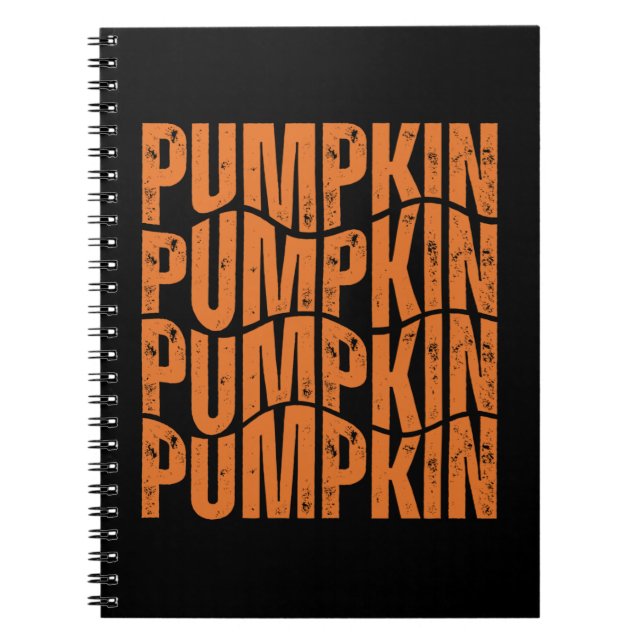 PUMPKIN TYPOGRAPHY GIFT NOTEBOOK (Front)