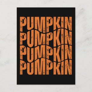 PUMPKIN TYPOGRAPHY GIFT POSTCARD