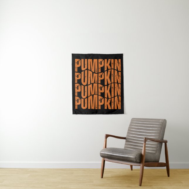 PUMPKIN TYPOGRAPHY GIFT TAPESTRY (In Situ)