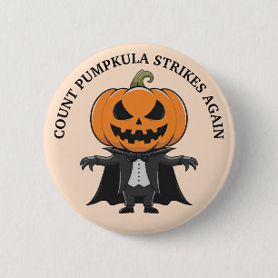 Pumpkin Vampire 6 Cm Round Badge