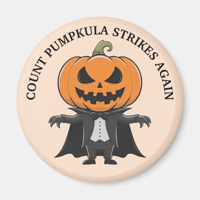 Pumpkin Vampire Magnet (Front)