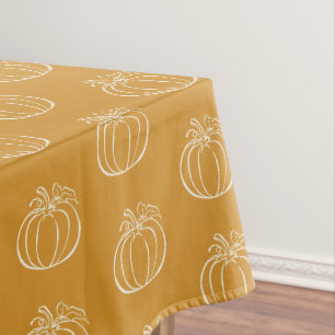 Pumpkin Vine Autumn Fall Thanksgiving design Tablecloth