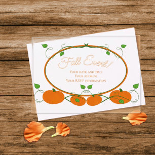 Pumpkin Vines Acrylic Invitation