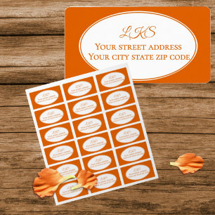 Pumpkin Vines Floral Address Label