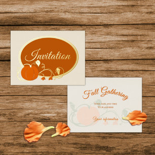 Pumpkin Vines Foil Invitation