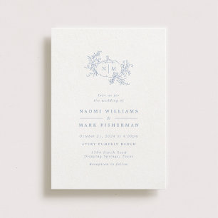 Pumpkin Vines Monogram Wedding Invitation