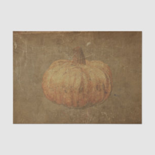 Pumpkin Vintage Antique Orange Autumn Texture Tissue Paper