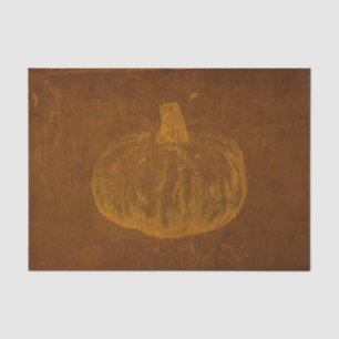 Pumpkin Vintage Orange Autumn Distressed Texture Tissue Paper