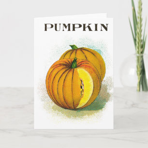 Pumpkin - Vintage Seed Crate Label Card