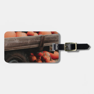 pumpkin wagon luggage tag