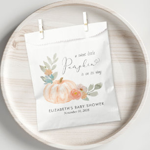 Pumpkin Watercolor Autumn Baby Shower Favour Bags