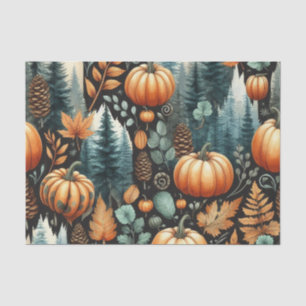 Pumpkin Watercolor Autumn Pattern for Fall  Tissue Paper